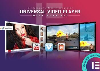 Universa Video Player -Elementor 通用视频播放器小部件