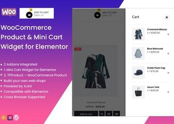 TFMiniCart＆Product-WooCommerce产品、购物车elementor小部件