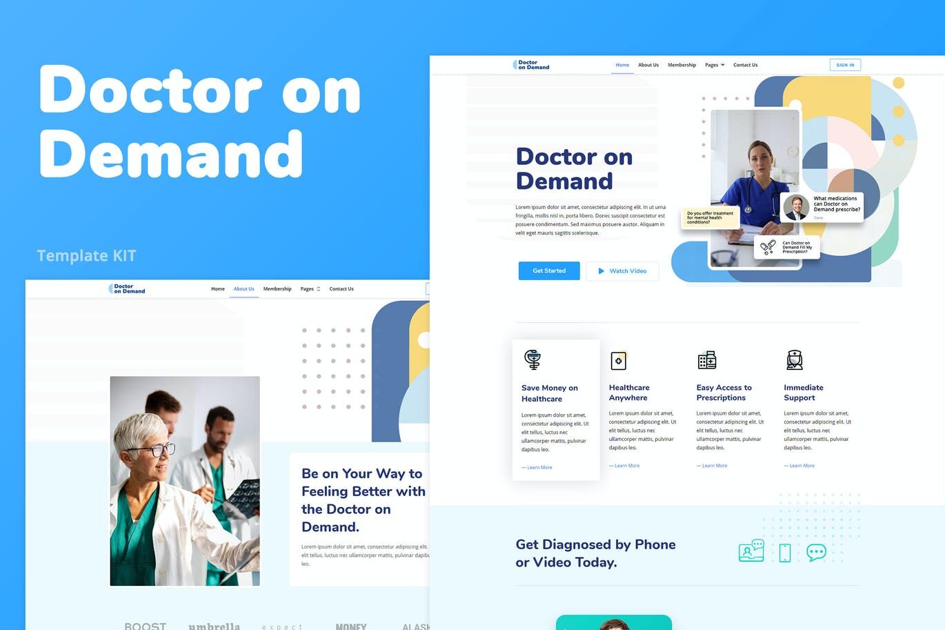 Doctor on Demand – 医疗结构咨询Elementor模板工具包