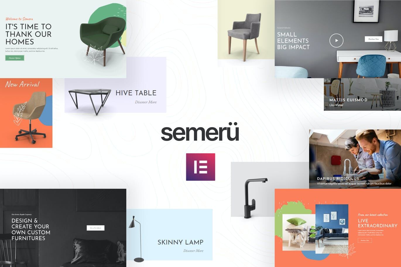Semeru – 家具 WooCommerce Elementor Template Kit