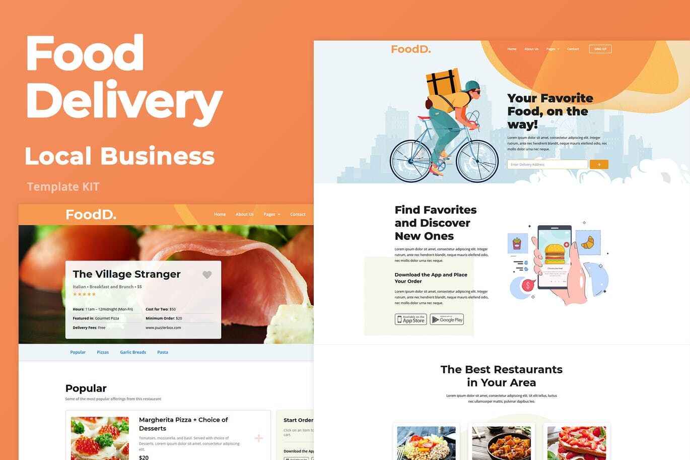 Food Delivery – elementor本地食品配送销售模板