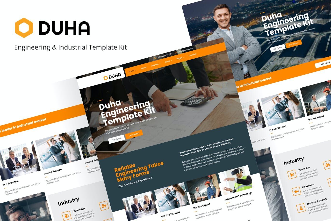 Duha – elementor工程与工业公司 建站模板