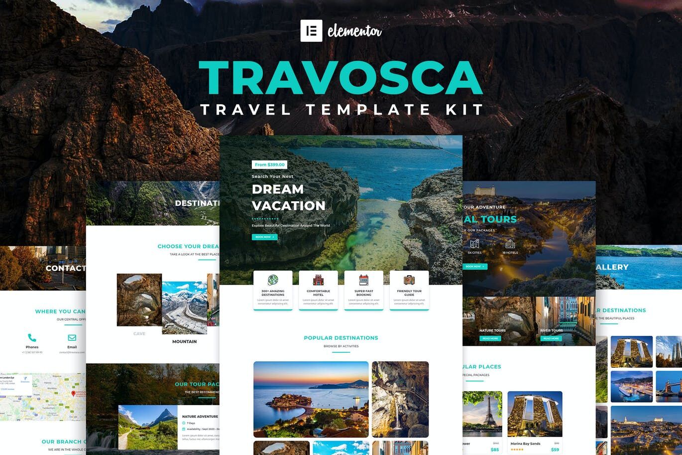 Travosca -旅行社Elementor建站模板工具包