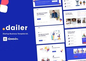 Dailer – 初创公司产品服务介绍Elementor模板工具包