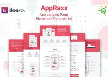 AppRaxx – 应用着陆页 Elementor Template Kit