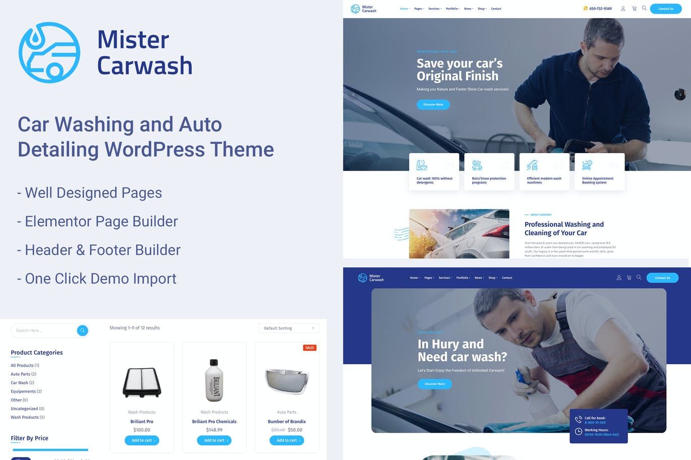 Car Wash Service -洗车服务WordPress 主题