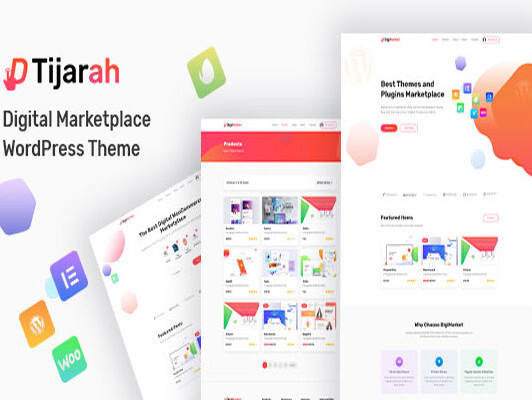 Tijarah – 数字作品交易市场WooCommerce商城主题