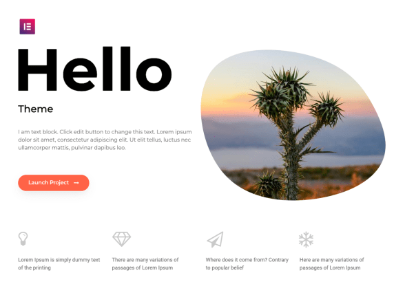 Hello Theme -为Elementor而生的简洁轻量化wordpress主题
