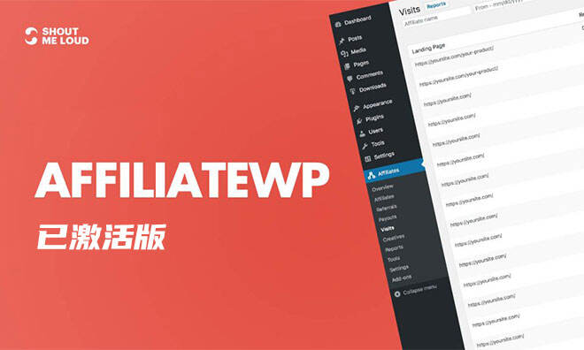 AffiliateWP 汉化版-WordPress会员裂变推广插件(含Addons Pro扩展)