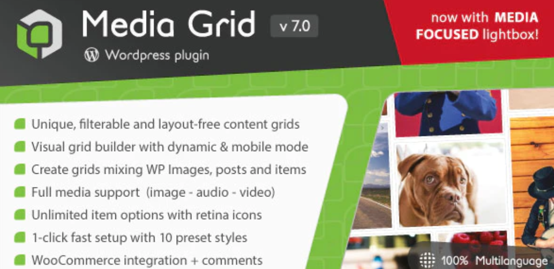 Media Grid WordPress图片灯箱组合插件
