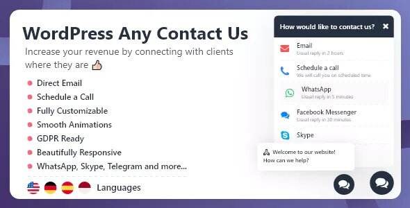 WordPress Any Contact Us汉化版 -WordPress 联系我们 插件