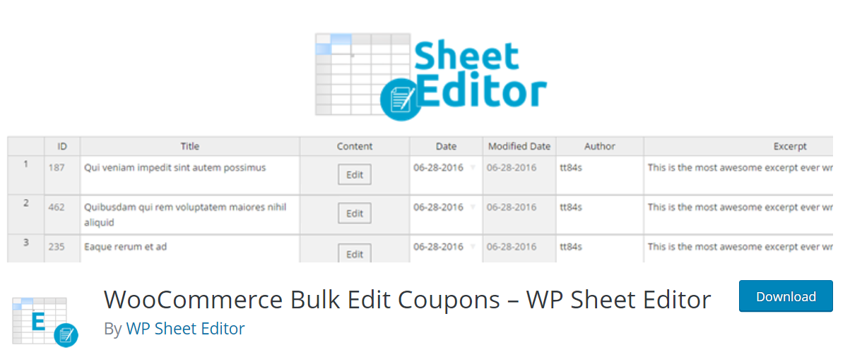 WP Sheet Editor汉化版-WordPress自定义编辑插件