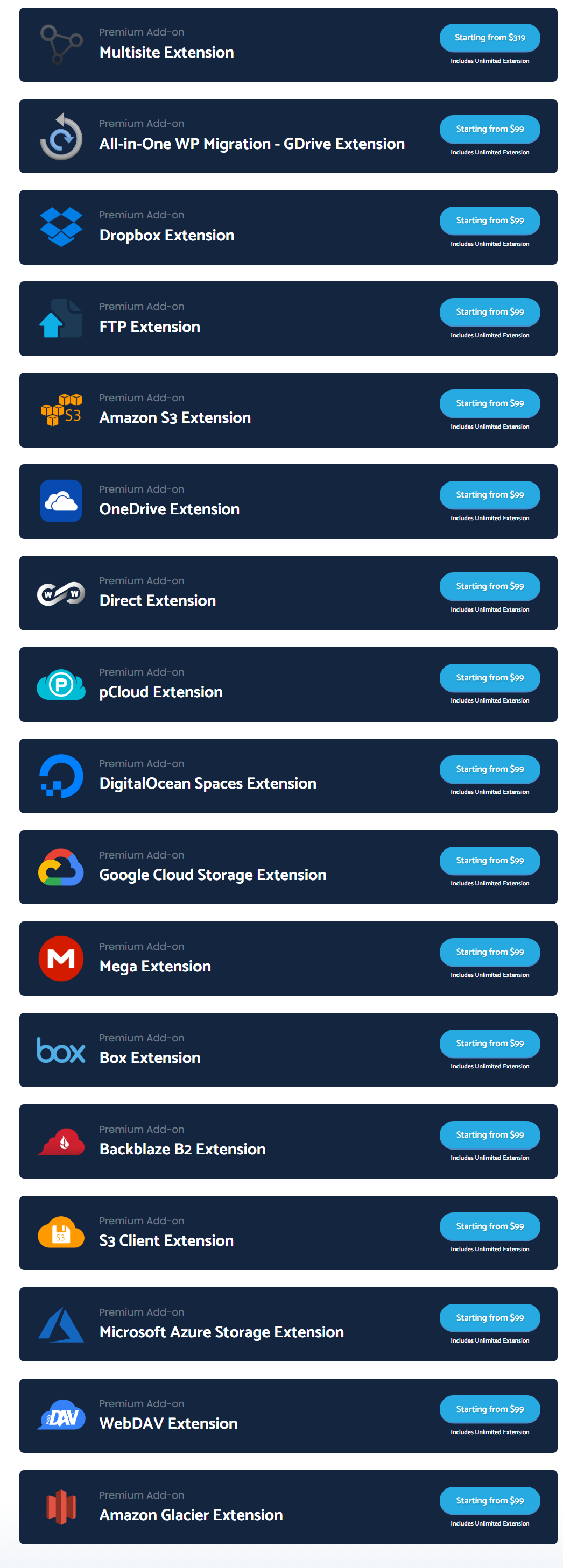 All-in-One WP Migration -WordPress一站式备份恢复插件高级扩展插件