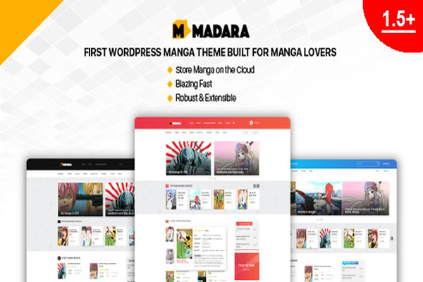 Madara-自适应漫画动画小说类WordPress主题(一键安装数据包)