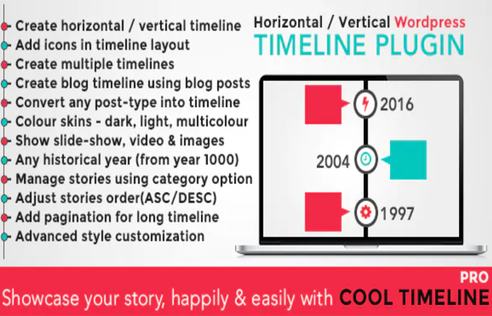 Cool Timeline Pro 汉化版-WordPress 里程碑时间轴历史故事插件