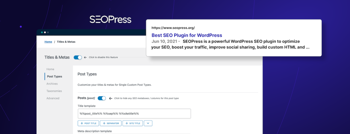 SEOPress汉化版 -WordPress搜索引擎优化插件