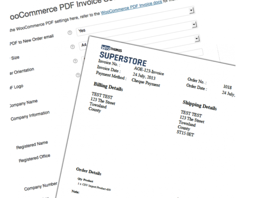 PDF Invoices 插件-商城购物发票和小票WooCommerce插件