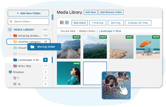 WP Media folder插件功能介绍-拖放文件夹和图像