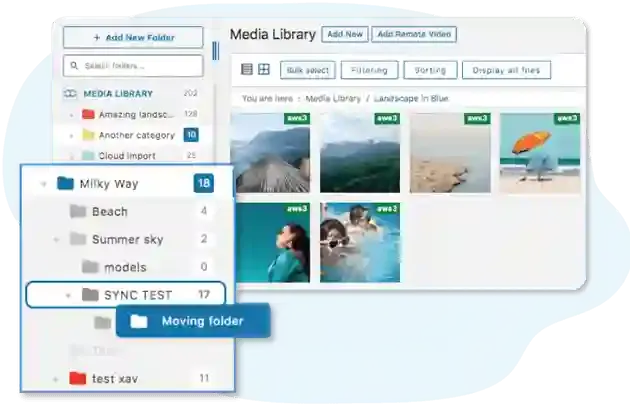 WP Media folder插件功能介绍-用于更好的媒体导航的智能文件夹树
