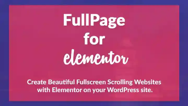 FullPage for Elementor插件
