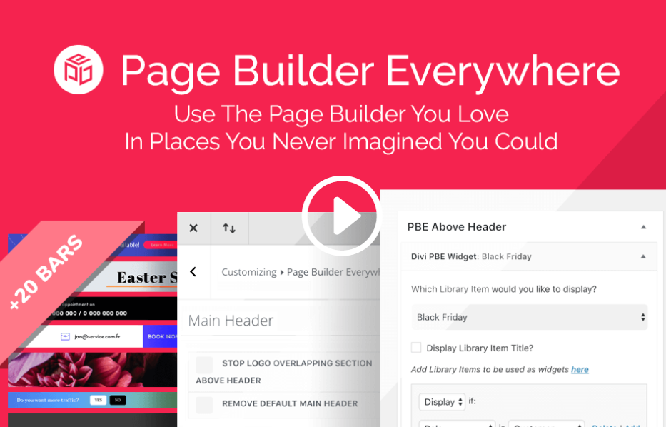 Divi Page Builder Everywhere- Divi主题布局插入器WordPress插件