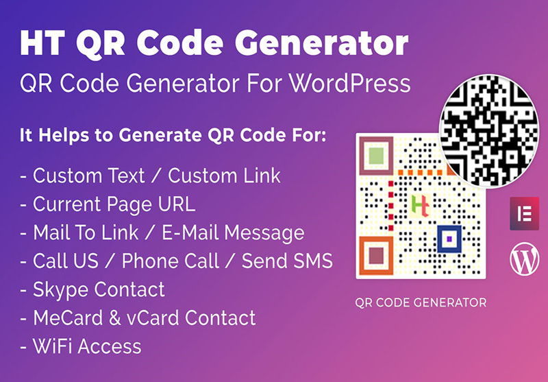 HT QR Code Generator for WordPress汉化版-WordPress二维码生成器插件