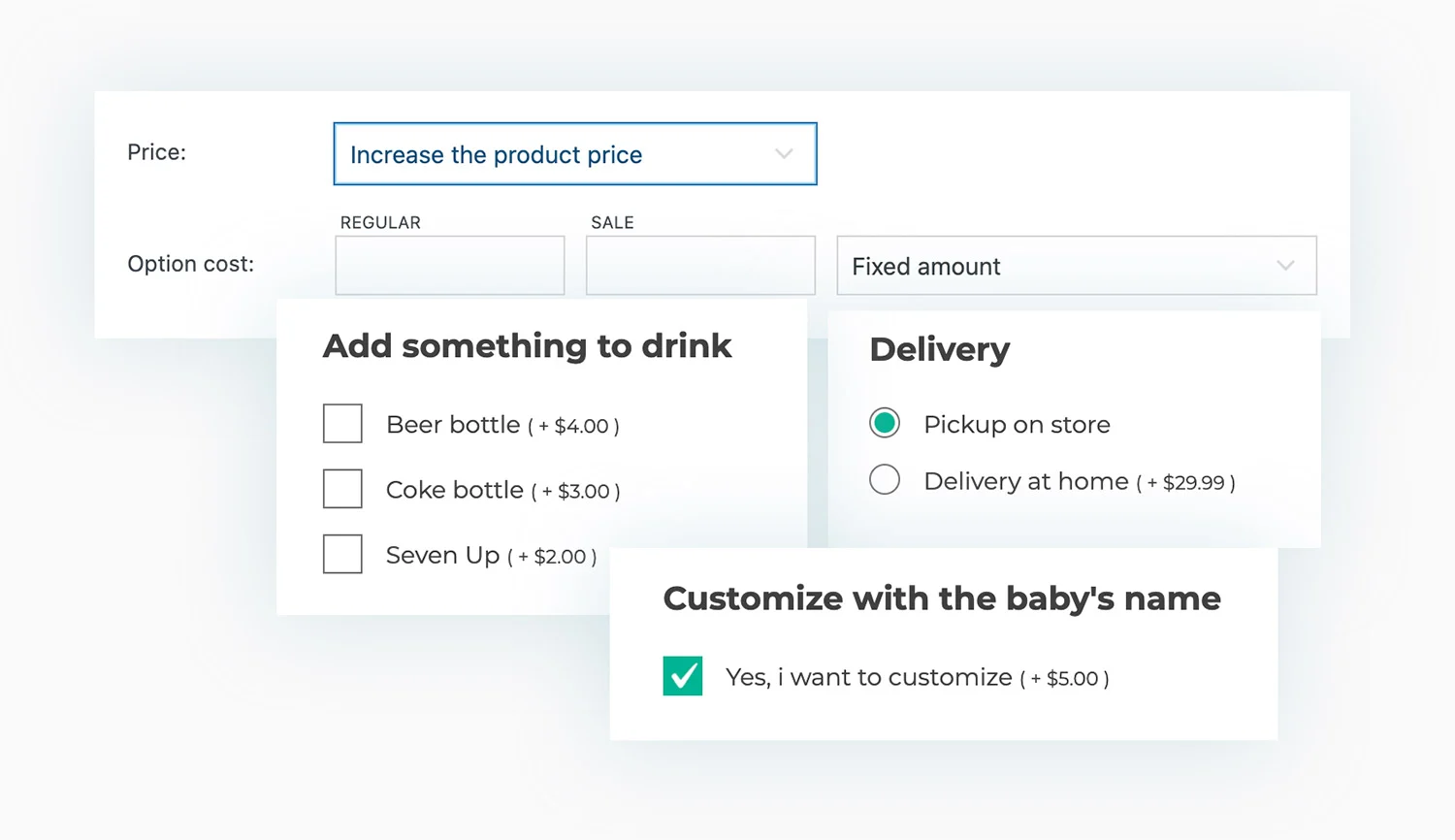 WooCommerce 中的 产品附加选项