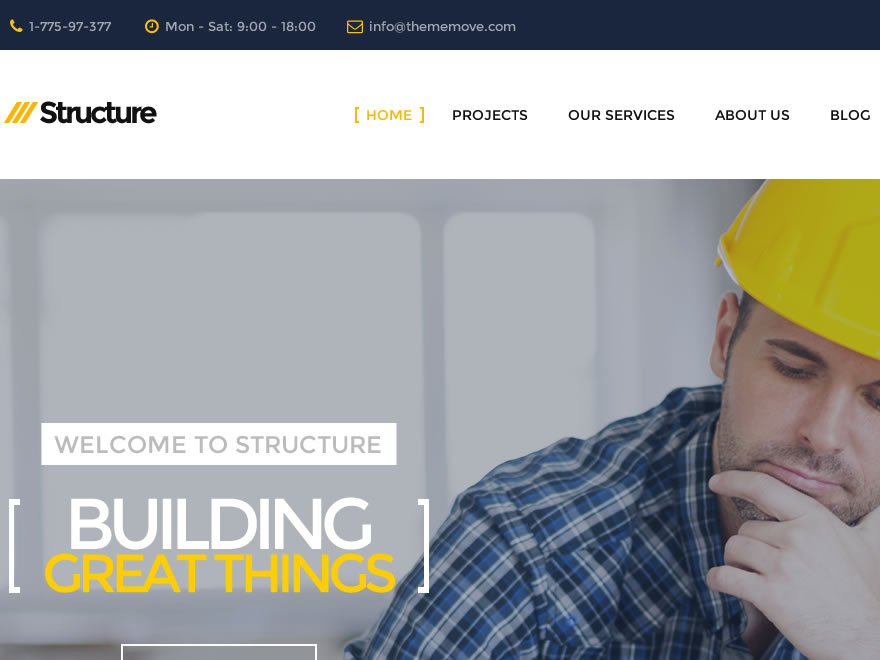 Structure主题- 建筑工业工厂WordPress主题