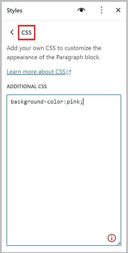 在 WordPress 6.2 BETA 中使用额外的块 CSS