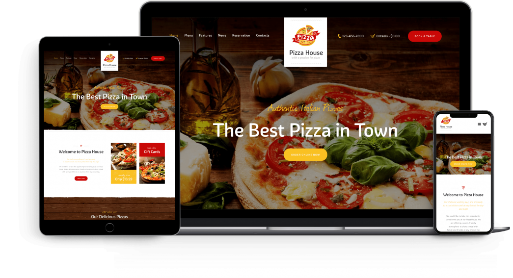 Pizza House-餐厅/咖啡厅/小酒馆网站WordPress主题