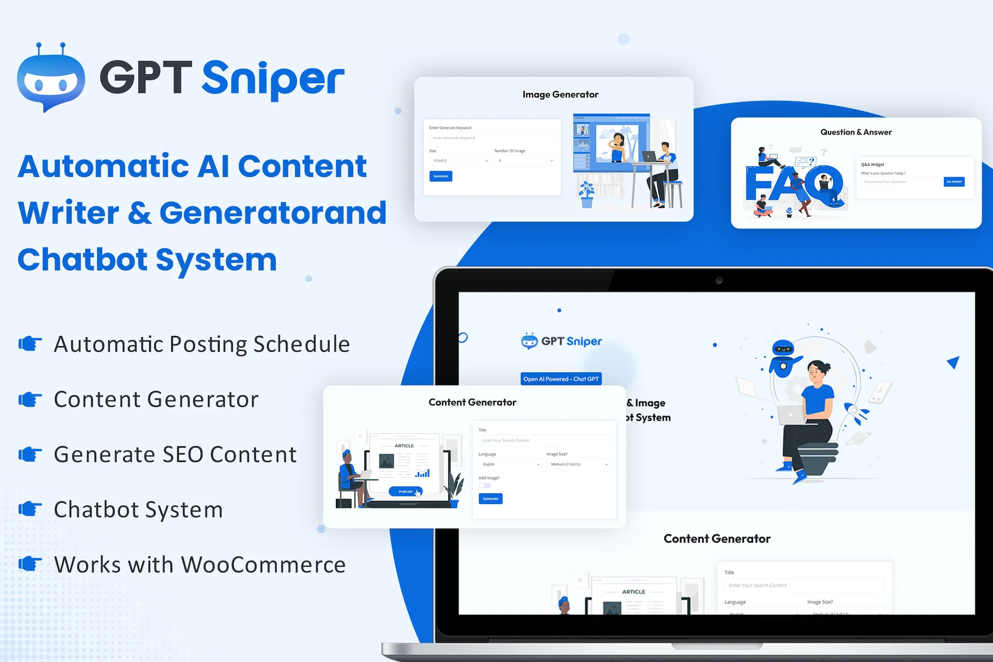 GPTSniper AI Content Generator & Chatbot WP Plugin-内容生成器和聊天机器人 WP 插件