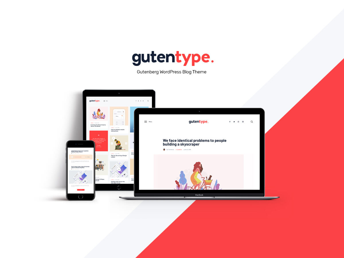 Gutentype 主题汉化版 – 100%古腾堡博客杂志主题wordpress主题