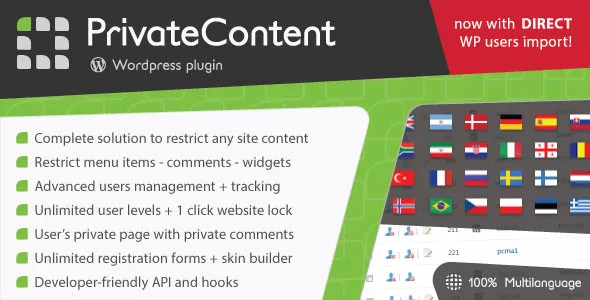 Private Content -会员制和内容限制查看WordPress插件+附加组件