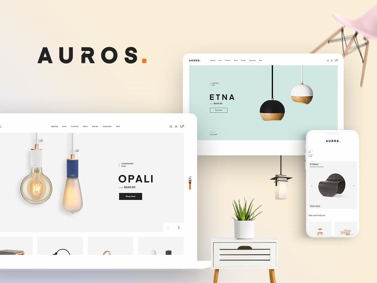 Auros 汉化版-现代简约家具店在线商店WordPress主题