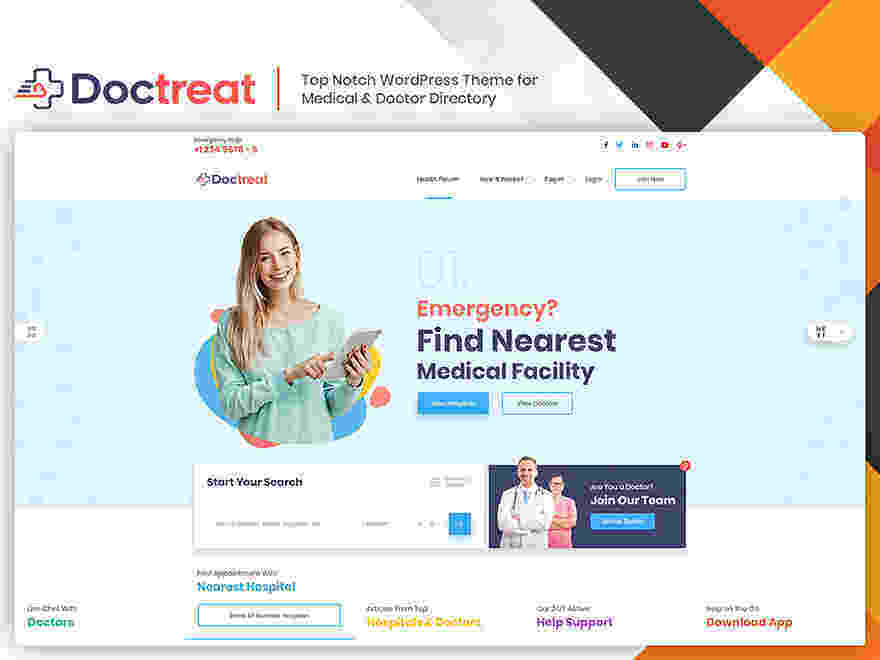 Doctreat – 医院及医生在线资讯 WordPress 主题（含核心插件）