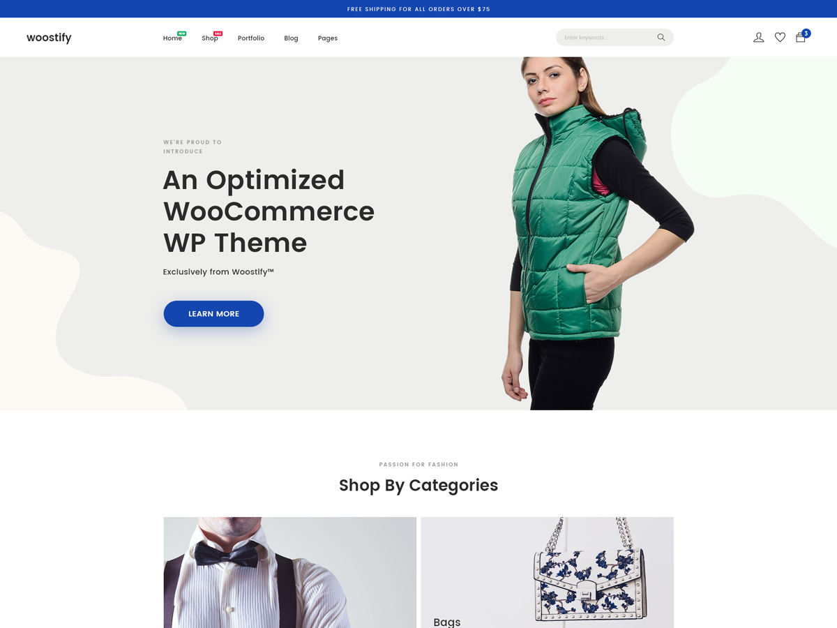 Woostify Pro 汉化版-轻量化服装电商WooCommerce 商城主题