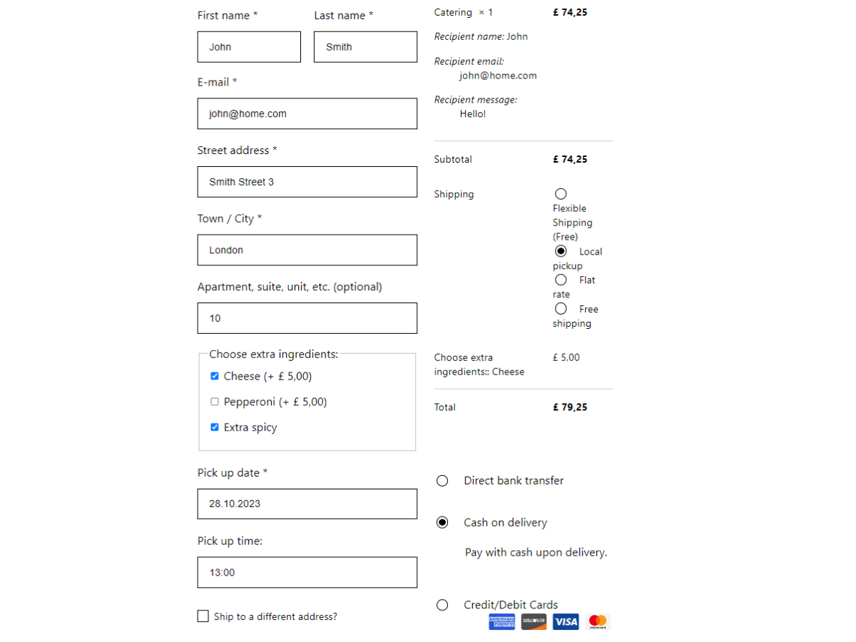 Flexible Checkout Fields PRO 的亮点